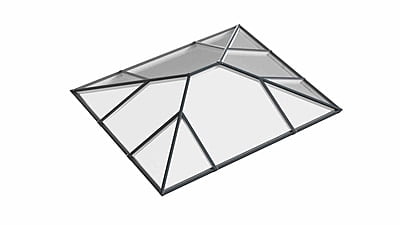 Ridged Aluminium Lantern Roof 3m x 3.4m (12 Pane 2WAY) Ridged Aluminium Lantern Roof 3m x 3.4m (12 Pane 2WAY)