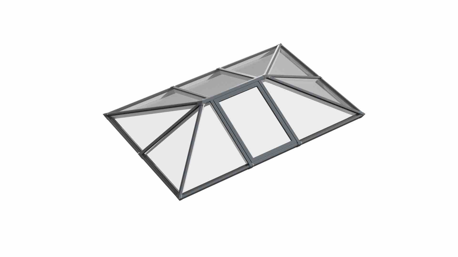 Single Vented Aluminium Lantern Roof 1.1m x 2.1m (10 Pane 3WAY) Single Vented Aluminium Lantern Roof 1.1m x 2.1m (10 Pane 3WAY)
