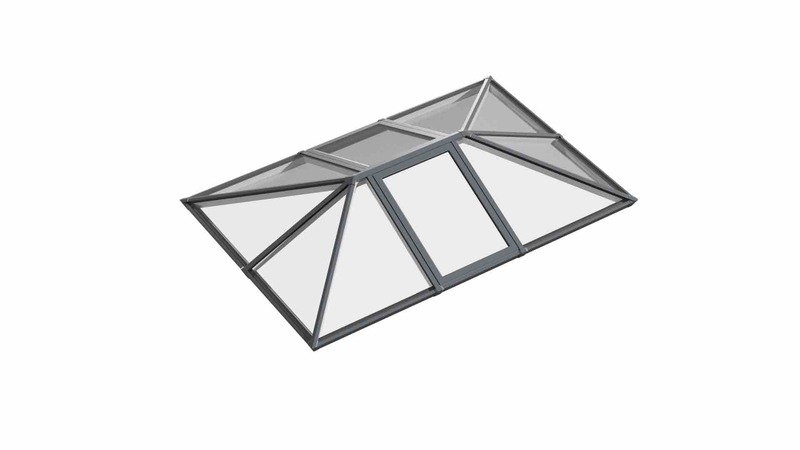 Double Vented Aluminium Lantern Roof 1.2m x 4.7m (10 Pane 3WAY) Double Vented Aluminium Lantern Roof 1.2m x 4.7m (10 Pane 3WAY)