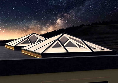 Pyramid Aluminium Lantern Roof 0.9m x 0.9m (4 Pane 4WAY) Pyramid Aluminium Lantern Roof 0.9m x 0.9m (4 Pane 4WAY)