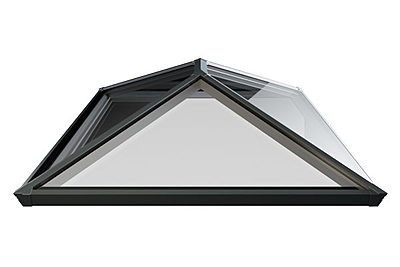 Ridged Aluminium Lantern Roof 2.1m x 5m (10 Pane 2WAY)