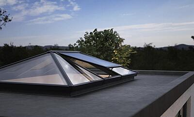 Single Vented Aluminium Lantern Roof 1.1m x 2.3m (10 Pane 3WAY)